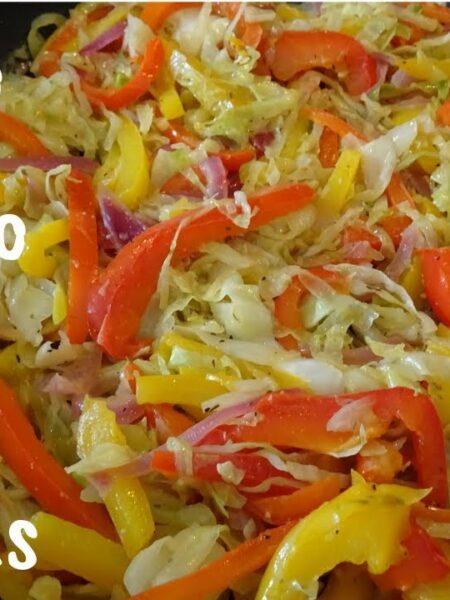 Repollo Guisado con Cebolla y Pimientos(Col)Receta Deliciosa y Saludable. #verduras #repolloguisado