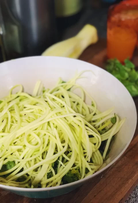 Aderezo vivo de zucchini