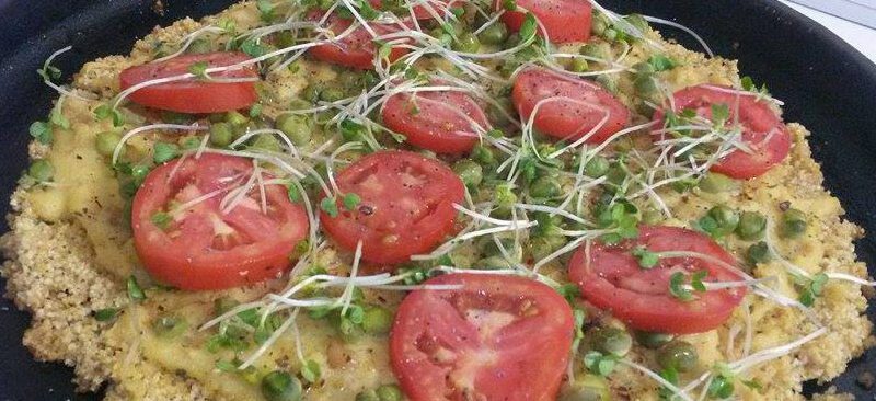 Pizza de Mijo y Queso de papa y mani