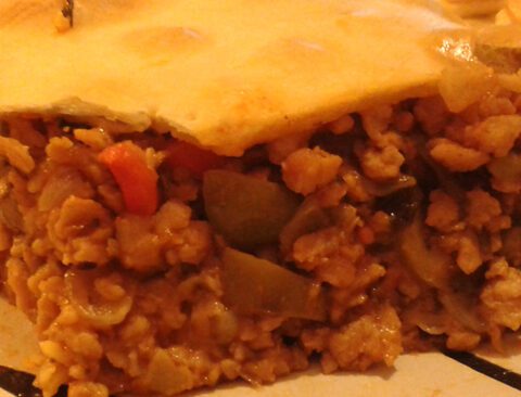 Tarta de falso atún vegano