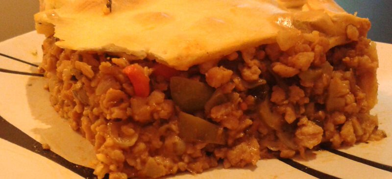 Tarta de falso atún vegano