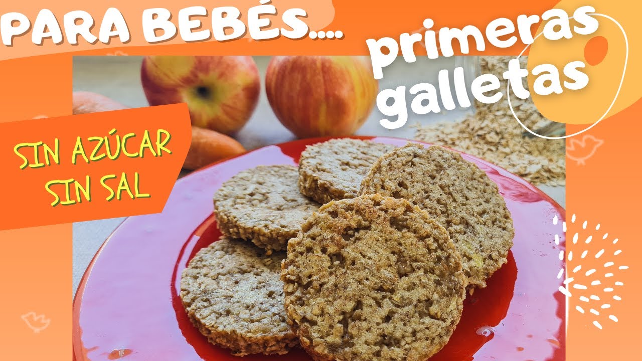 Galletas para BEBÉS de Avena Manzana y Bananas sin azúcar ni sal