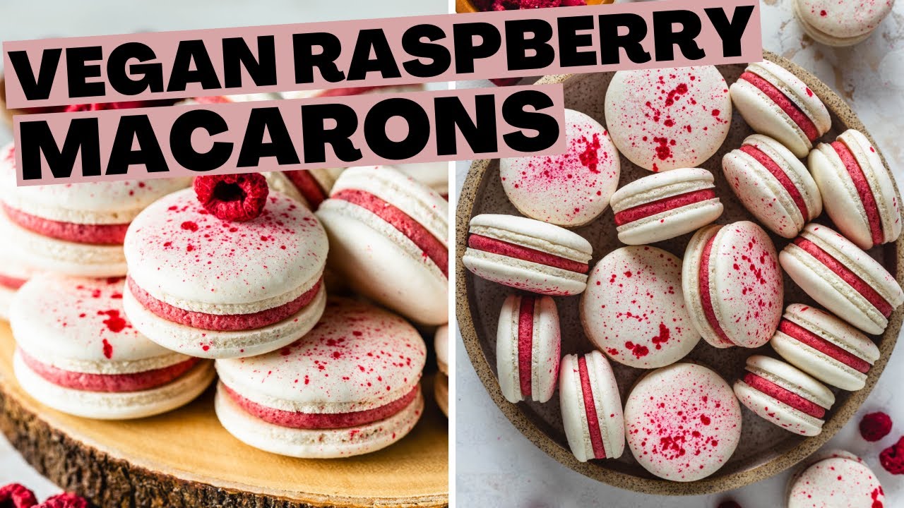 Vegan Raspberry Macarons