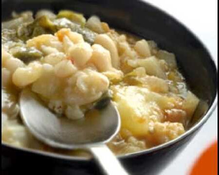 Comidas vegetarianas faciles Potaje de alubias blancas con arroz integral