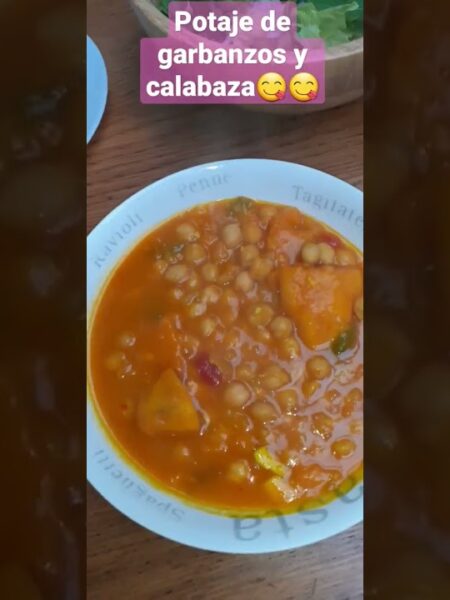 Potaje de garbanzos y calabaza