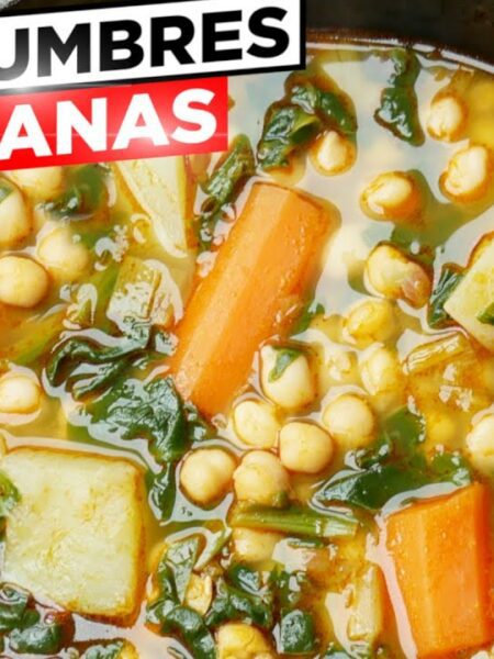 GARBANZOS CON ESPINACAS y VERDURAS SANÍSIMOS Y ECONÓMICOS, Receta FÁCIL Y NUTRITIVA