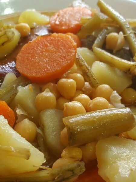 Potaje de garbanzos con tagarninas olla GM