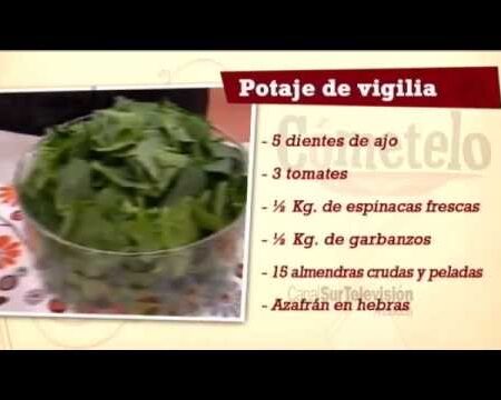 Receta: potaje de vigilia