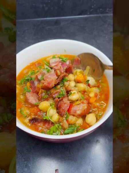 Garbanzos rancheros en la instant pot olla eléctrica #ricosanofacil #receta