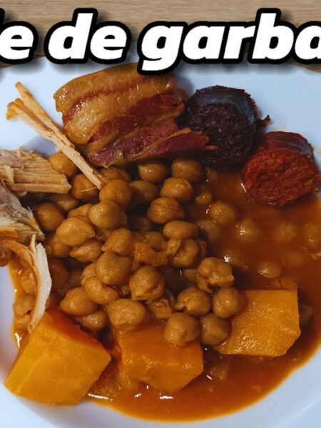 Recetas de potajes: Potaje de garbanzos con pringá.