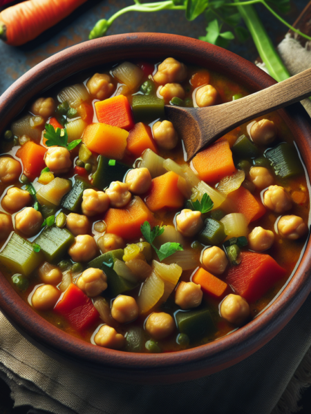 Potaje de garbanzos con verduras: delicia nutritiva y reconfortante