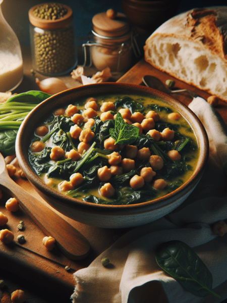 Potaje de garbanzos y espinacas: una deliciosa y reconfortante comida para el alma