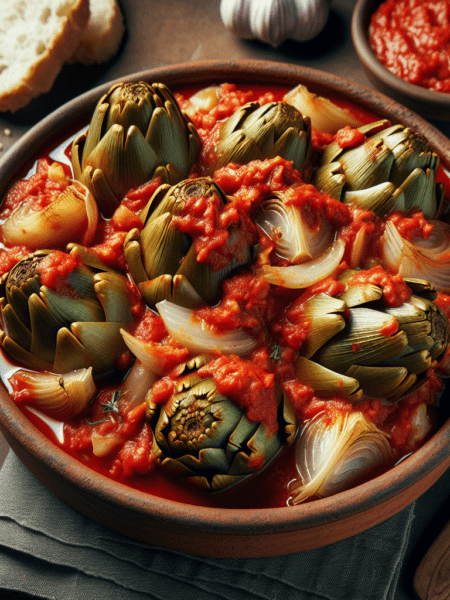 Alcachofas estofadas a la murciana