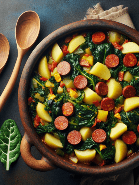 Guisado de acelgas con papas y chorizo