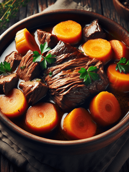 Estofado de ternera con zanahorias