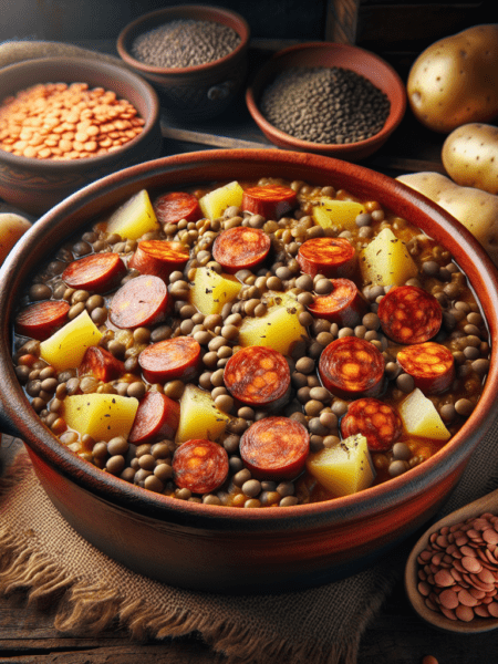Lentejas con chorizo y patatas a la manera de Arguiñano