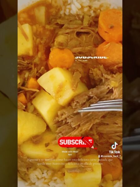 Guisados de Carne: Carne guisada en olla de presión: una deliciosa opción culinaria.