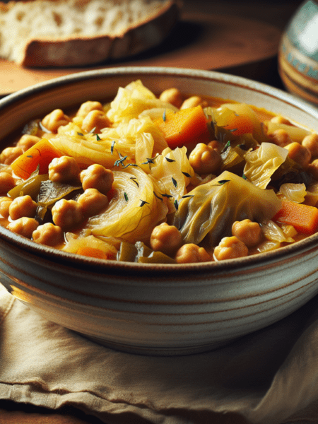 Potaje de garbanzos con col: un plato reconfortante y nutritivo