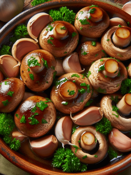 Champiñones al ajillo con perejil de Arguiñano