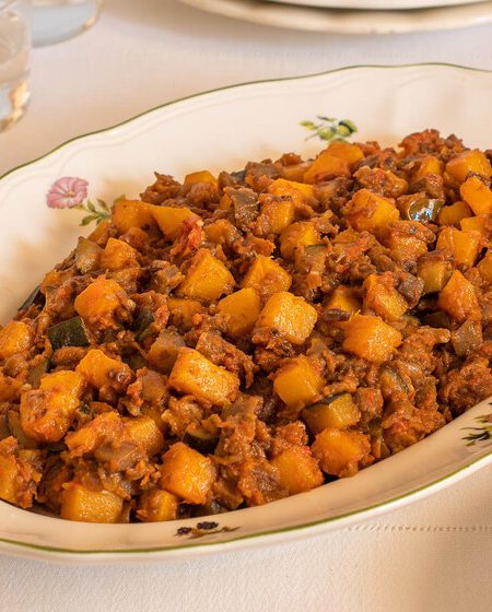 Alboronia de berenjena ahumada