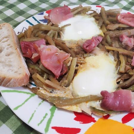 tagarninas con jamón
