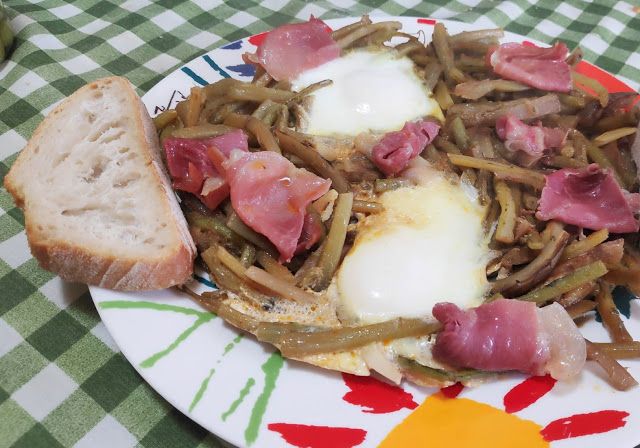 tagarninas con jamón
