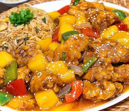 Pollo agridulce con salsa de piña y jengibre al estilo Gorka Barredo