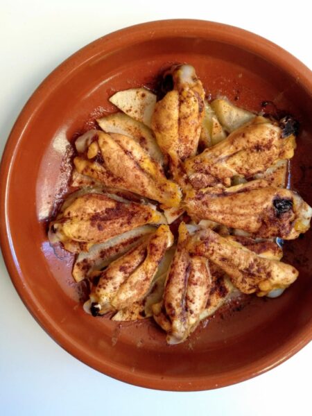 Estofado de pollo con manzanas y canela