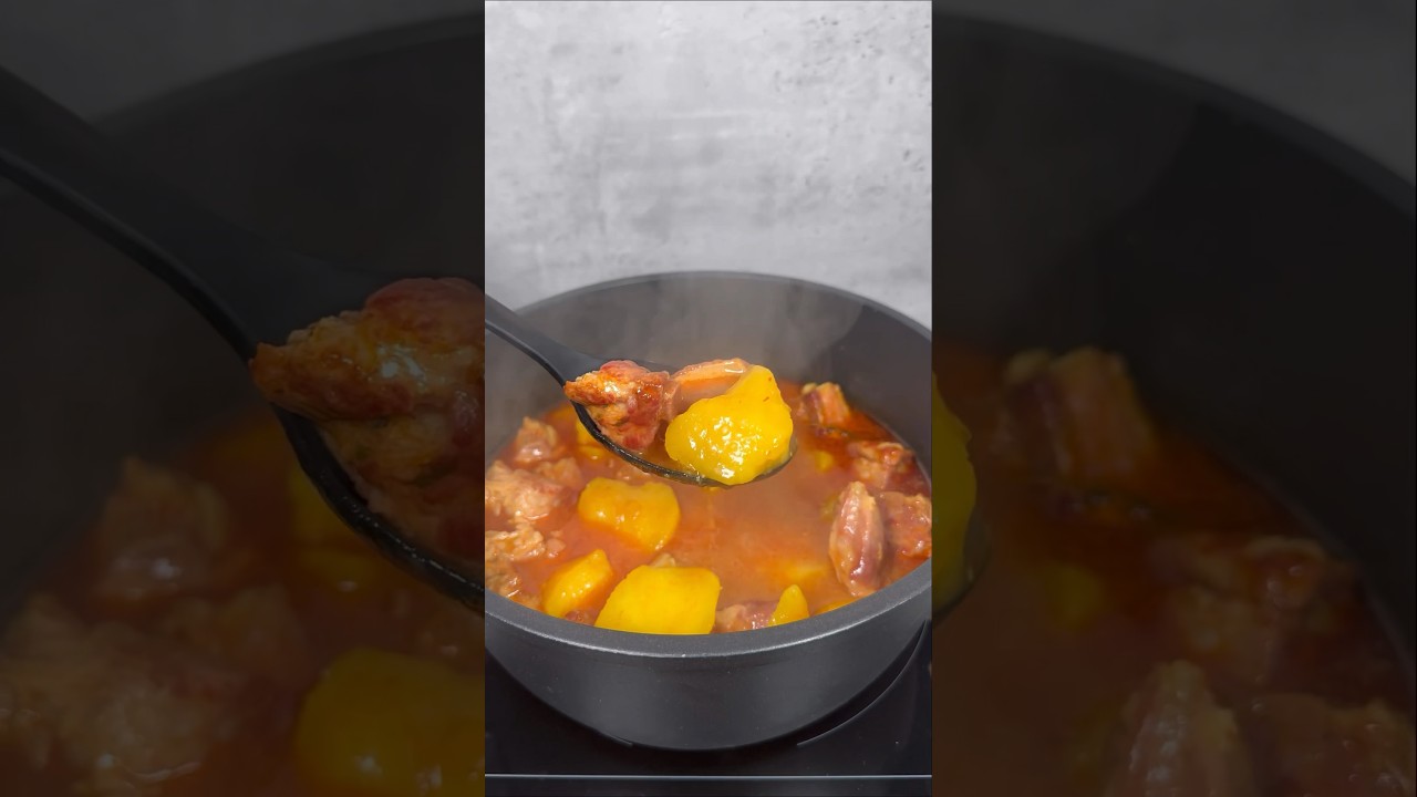 Guiso de costillas y patatas, ¡sencillo y delicioso!
