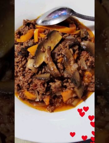 Carne Molida Con Champiñones #méxicoenlamesa #recetas #comida