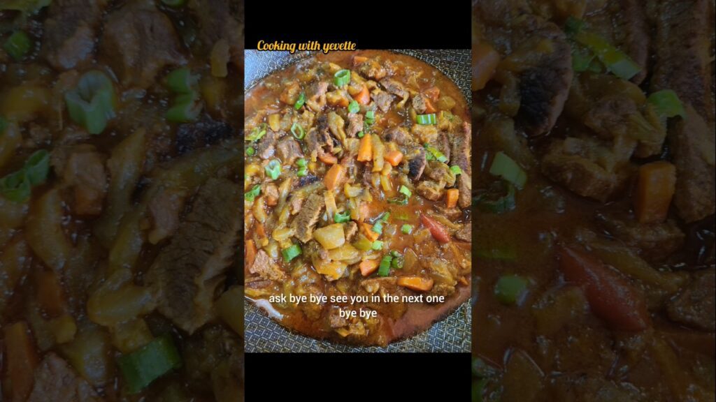 Cucumber and beef stew