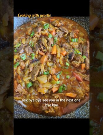 Cucumber and beef stew