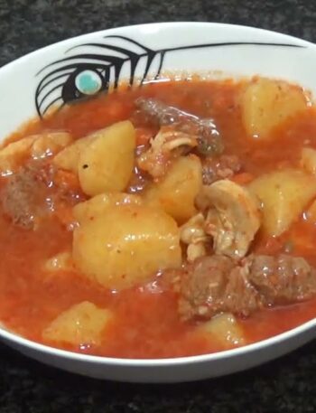Guiso de ternera y sepia con patatas: un placer para compartir