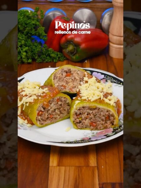 Pepinos rellenos una receta saludable y tradicional #receta #colombia #cocina #gastronomia #2025
