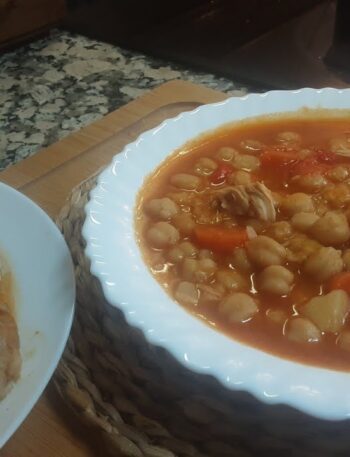 Potaje de garbanzos casero con pringá al estilo abuela 2 Potaje de garbanzos casero con pringá al estilo abuela