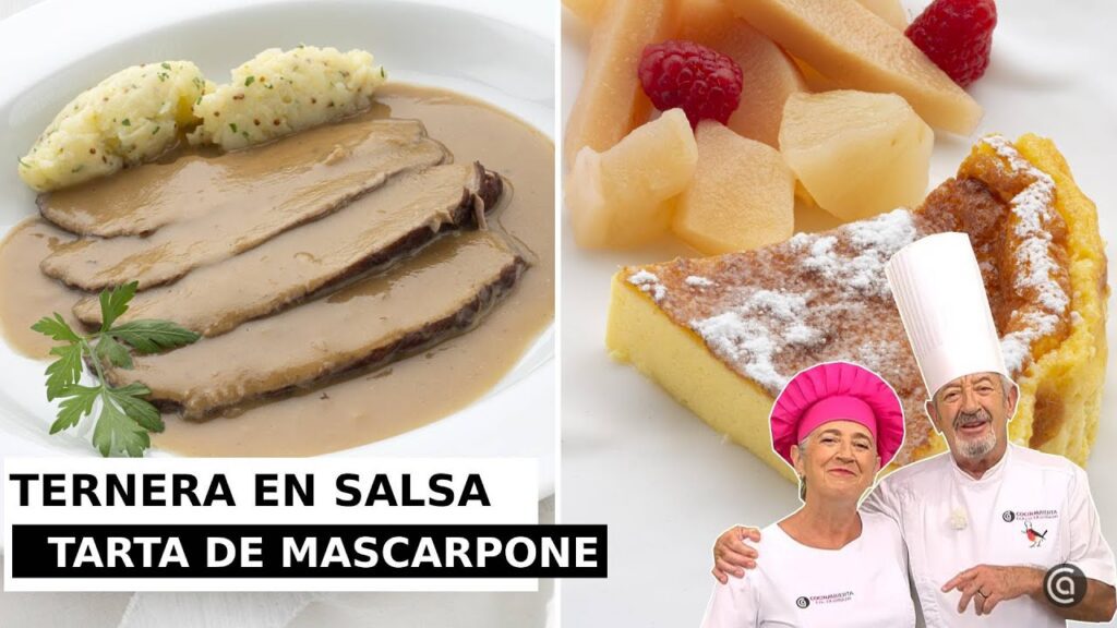 TERNERA en SALSA y TARTA CREMOSA de MASCARPONE con Eva y Karlos Arguiñano
