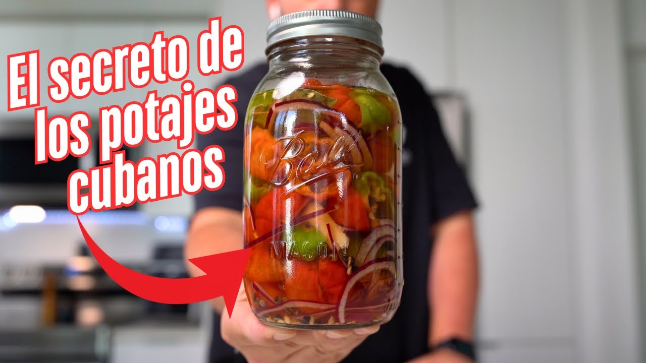 ¡Cubano encurtido con ají cachucha en potaje! ¡Rico y sabroso en menos de una hora