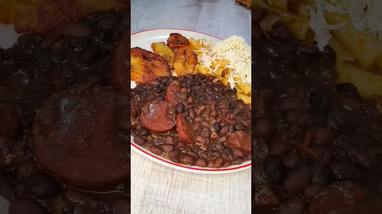 Guiso de porotos sin carne - Caraotas negras cremosas caseras