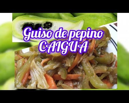 Pepino de Guiso - Riquísimo guiso de pepino fácil y rápido
