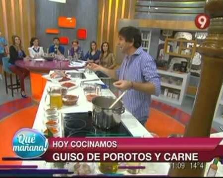Hoy cocinamos guiso de porotos y carne