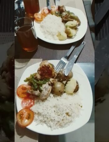 @recetasyhogar un buen almuerzo con pepino de guiso con unas alas