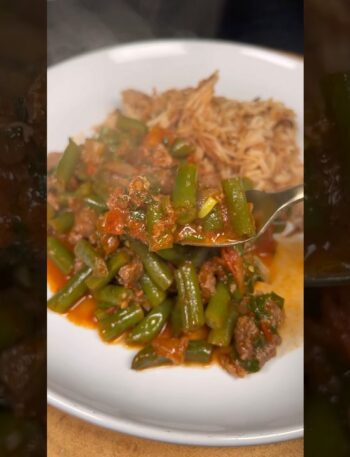 CARNE CON VAINITAS FÁCIL PARA EL ALMUERZO #receta #recetafacil #almuerzo #carne