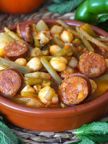 Garbanzos con tagarninas