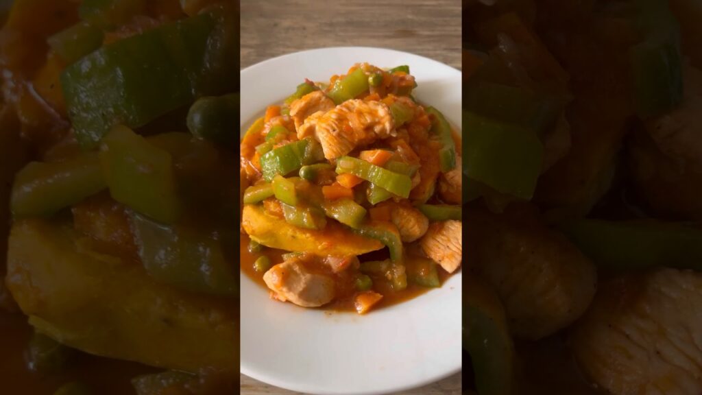 Guiso de caigua y pollo #shorts