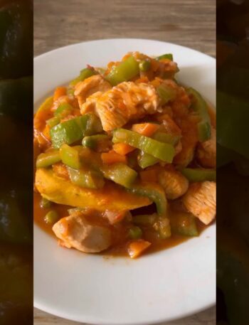 Guiso de caigua y pollo #shorts