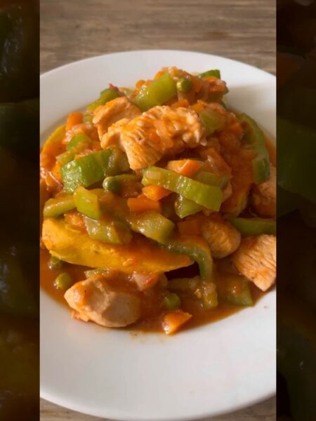 Guiso de caigua y pollo #shorts