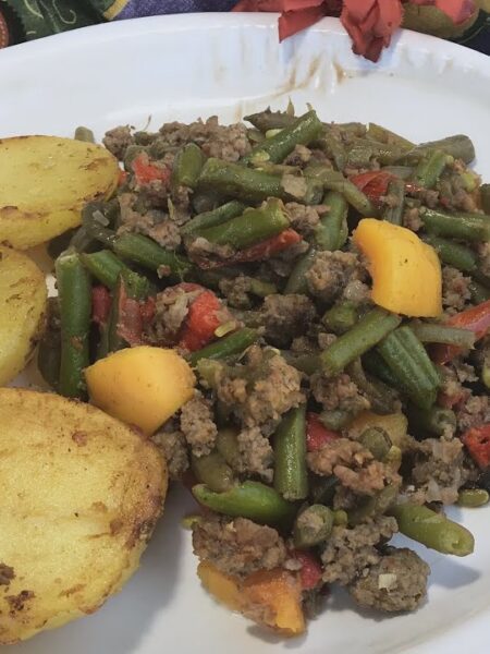 Guiso de porotos verdes con zapallo - Del Jardín a la olla