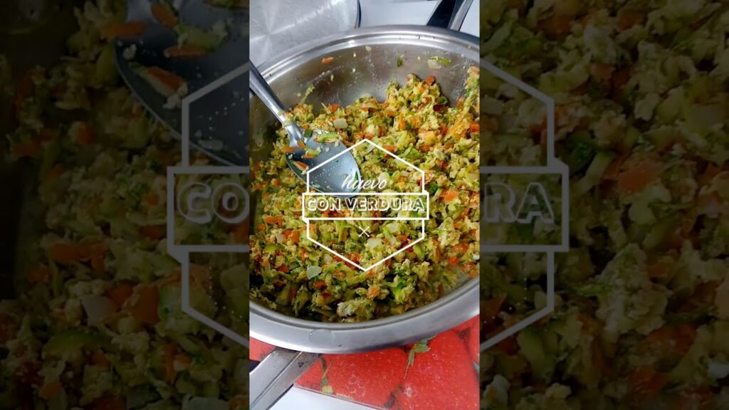 Guiso de verduras con huevo.