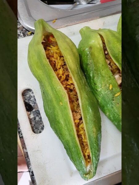 Pepinos de guiso rellenos caseros
