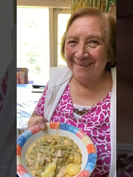 Guisado de porotos verdes caseros estilo guiso vegetariano
